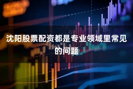 沈阳股票配资都是专业领域里常见的问题